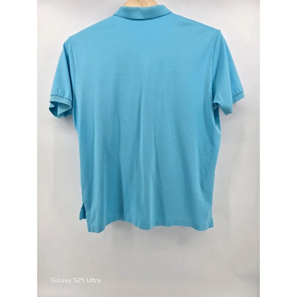 Polo Ralph Lauren Vintage Mens XXL Blue Short Sleeve Cotton Polo Shirt Red Pony